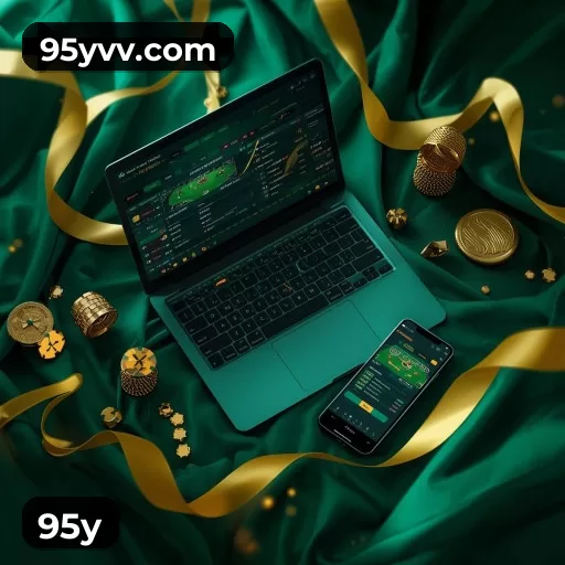 Imagem promocional da 95y mostrando a plataforma e suas vantagens